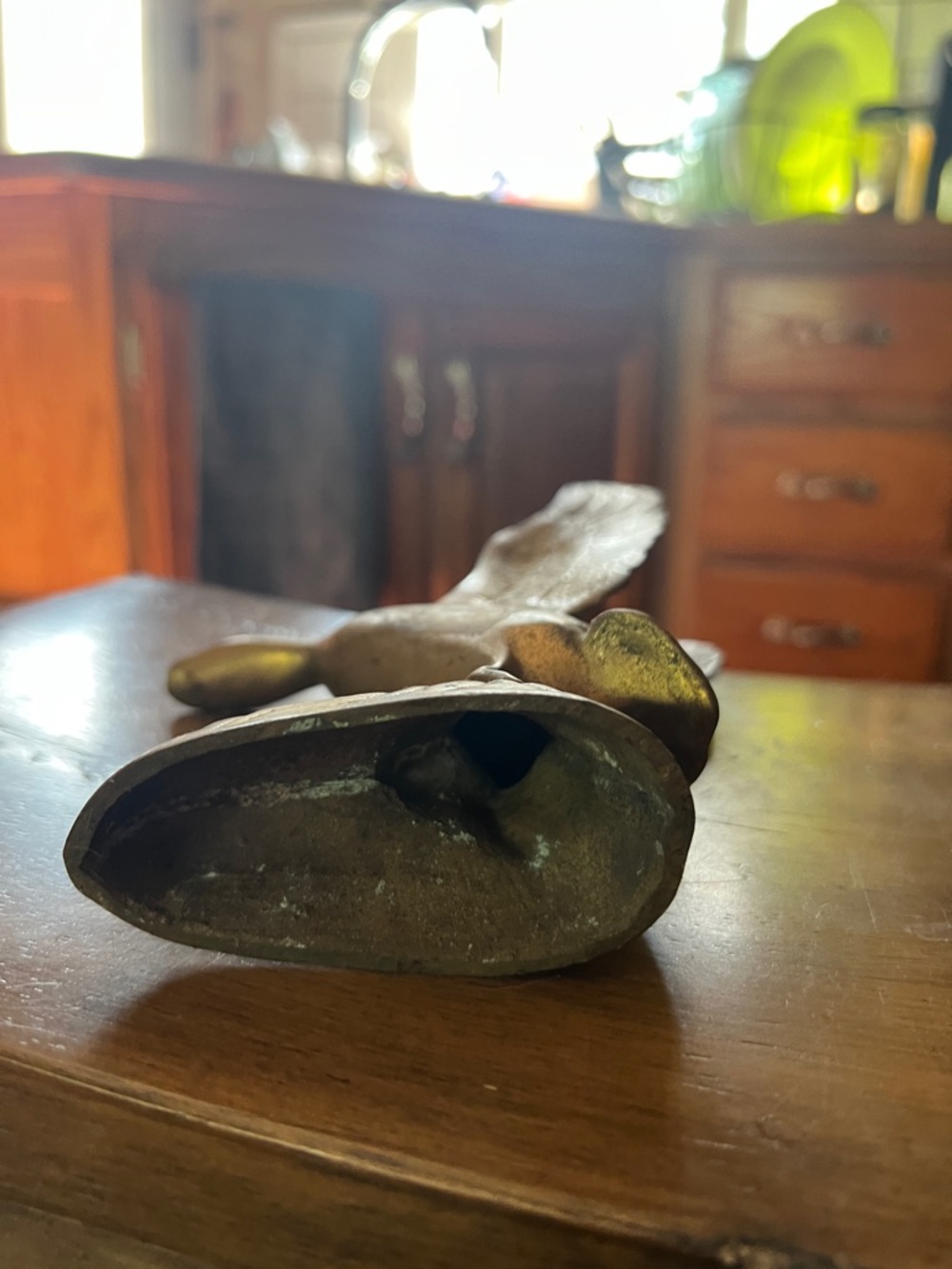 Vintage Brass Duck Sculpture - Decorative Home Art - Picture 5 of 7